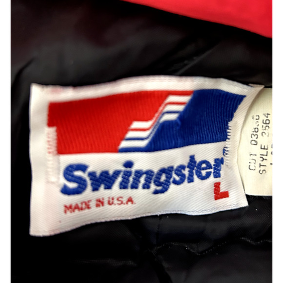 Vintage Swingster Mens Winter Coat Size Large Brute Power BWD BorgWarner 80s 90s - Picture 3 of 11